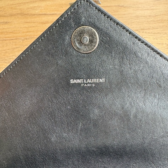 YSL Saint Laurent Medium College Tote Shoulder Bag Black - Picture 3 of 8